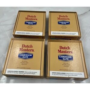 VTG Dutch Masters Cameroon Elite Empty Cigar Boxes Lot of 4 Cardboard Storage